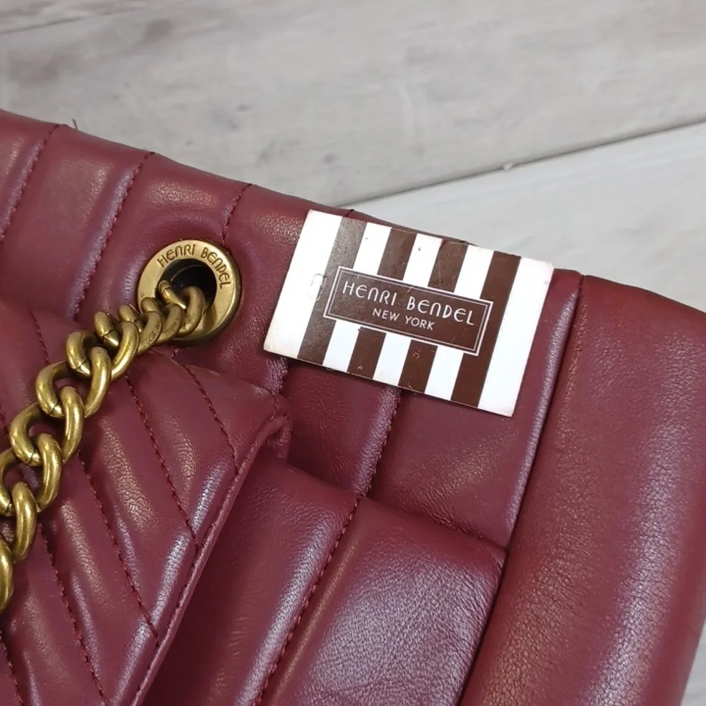 Henri Bendel 712 Zip Tote Laptop Bag  Burgundy - Picture 16 of 17